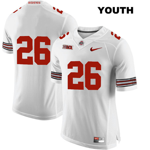 Ohio State Buckeyes Youth Jaelen Gill #26 White Authentic Nike No Name College NCAA Stitched Football Jersey DB19A30ZK
